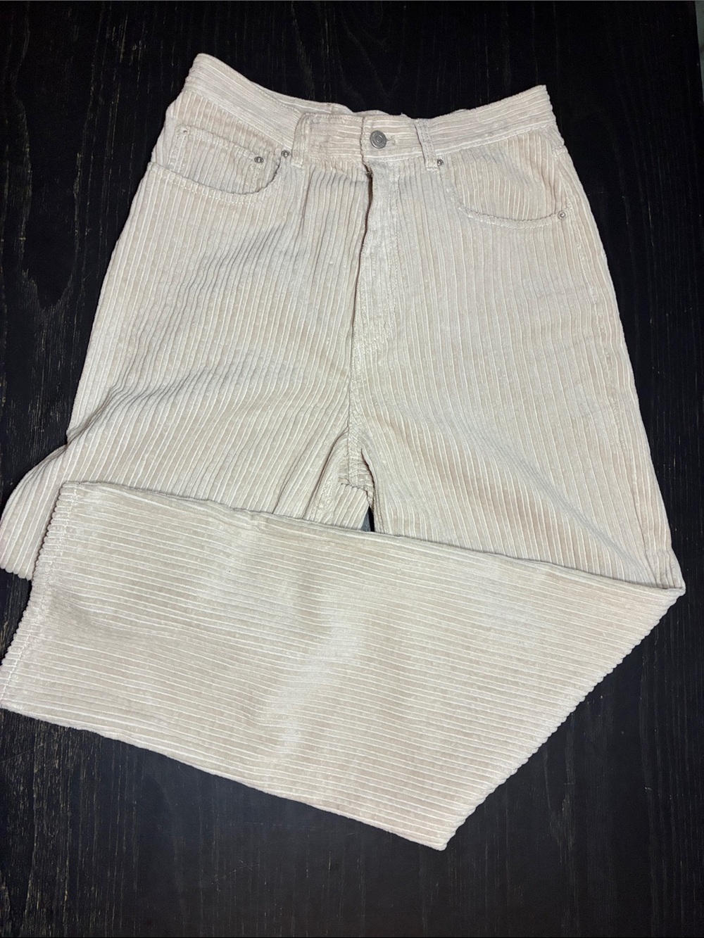 BDG Straight-Leg Corduroy Jeans in Light Cream